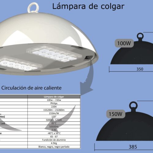 Lampara de colgar LED